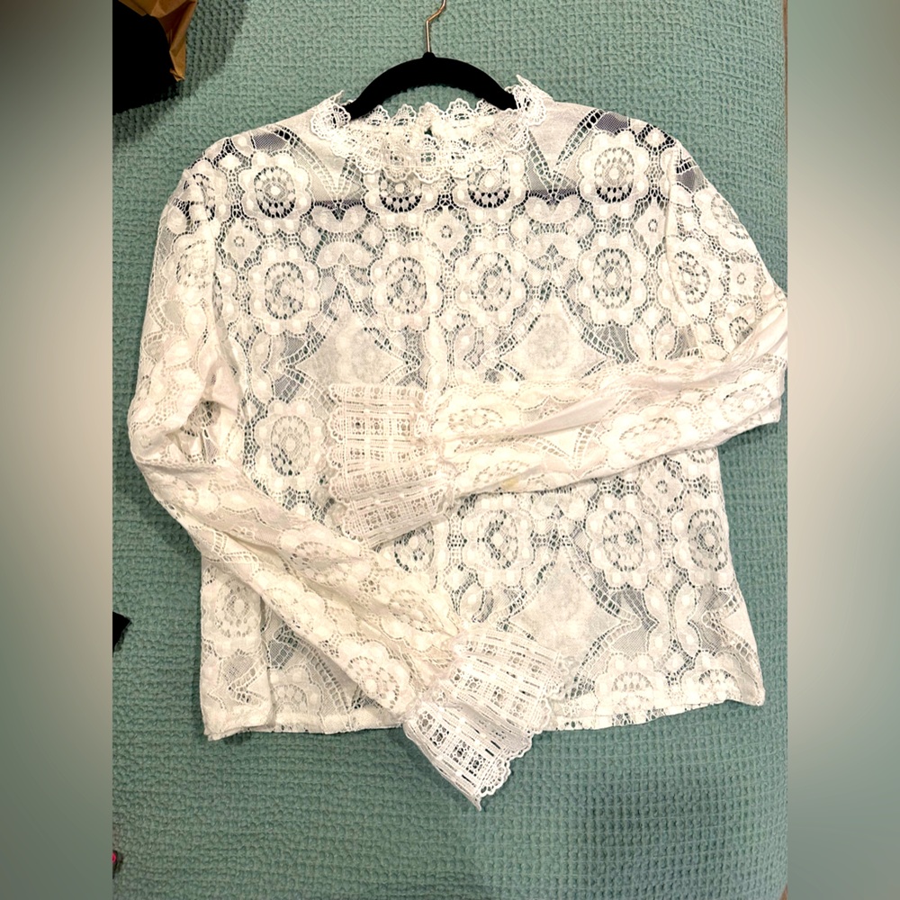 Anthropologie lace top. Small. White.